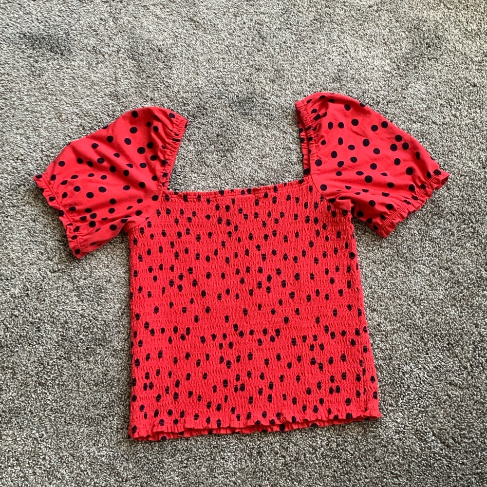 Anthropologie puff sleeve Top   Small.